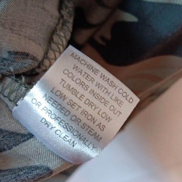 Grand & Greene Camo Button Down Blouse - Picture 7 of 10